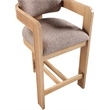 Meridian Furniture Sacha Brown Linen Textured Fabric Stool
