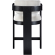 Meridian Furniture Sacha Cream Linen Textured Fabric Stool