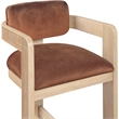 Meridian Furniture Sacha Cognac Velvet Stool
