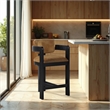Meridian Furniture Sacha Saddle Velvet Stool