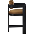 Meridian Furniture Sacha Saddle Velvet Stool