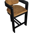 Meridian Furniture Sacha Saddle Velvet Stool