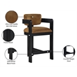 Meridian Furniture Sacha Saddle Velvet Stool