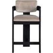 Meridian Furniture Sacha Taupe Velvet Stool