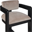 Meridian Furniture Sacha Taupe Velvet Stool