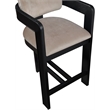 Meridian Furniture Sacha Taupe Velvet Stool