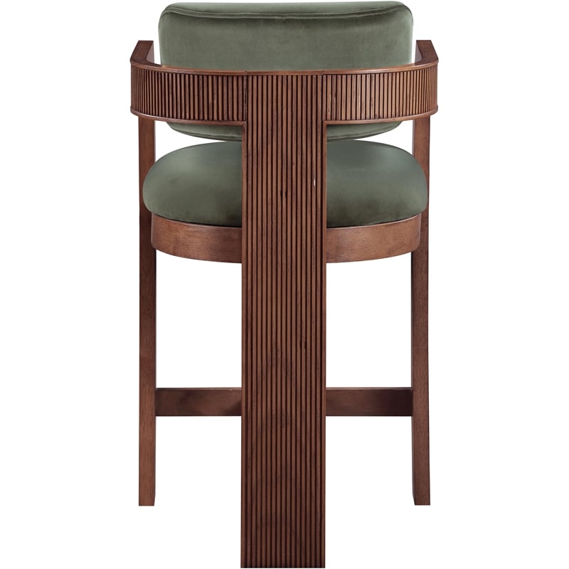 meridian furniture sacha green velvet stool