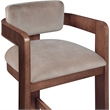 Meridian Furniture Sacha Taupe Velvet Stool