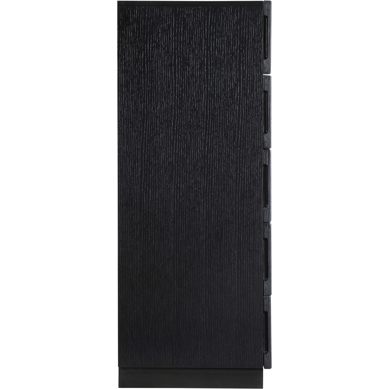 Meridian Furniture Weave Black Oak Veneer Chest