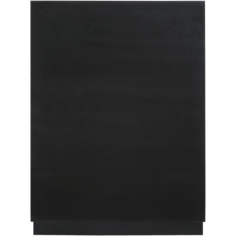 Meridian Furniture Weave Black Oak Veneer Chest