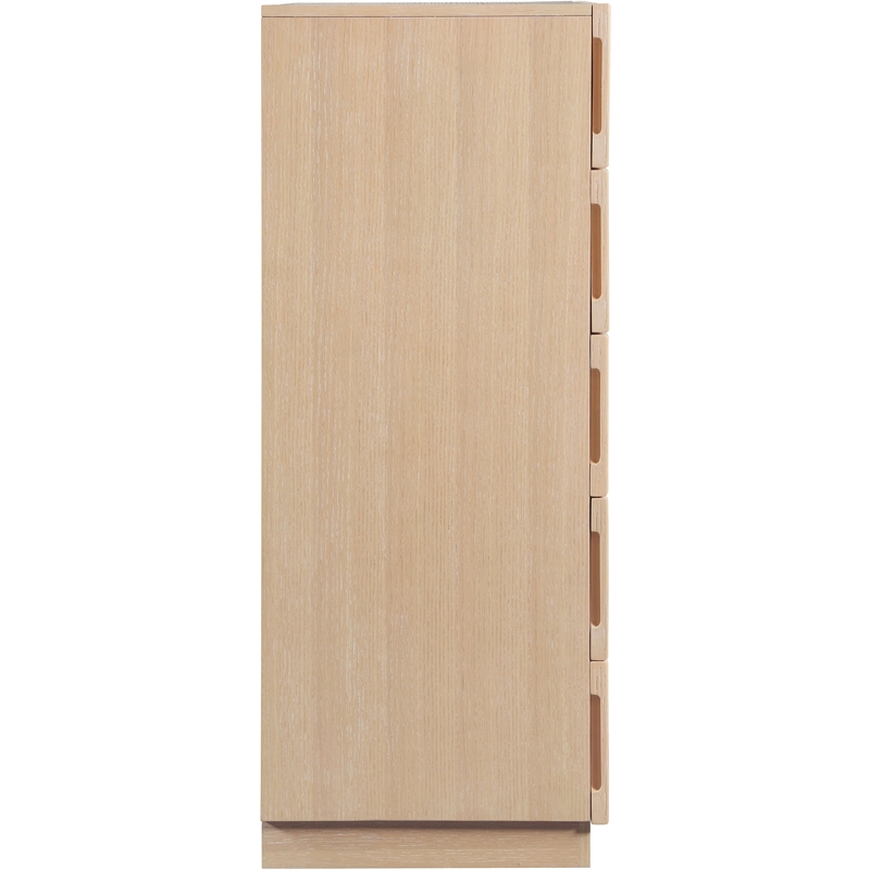 Meridian Furniture Weave Natural Oak Veneer Chest