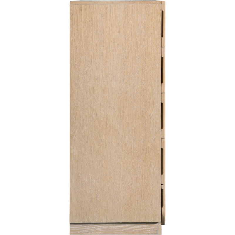 Meridian Furniture Scallop Natural Oak Veneer Chest