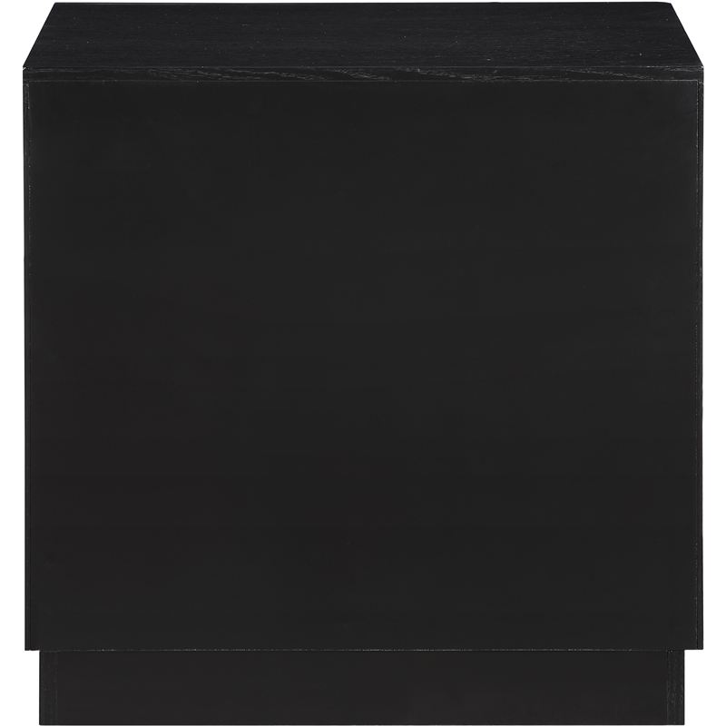 Meridian Furniture Scallop Black Oak Veneer Night Stand