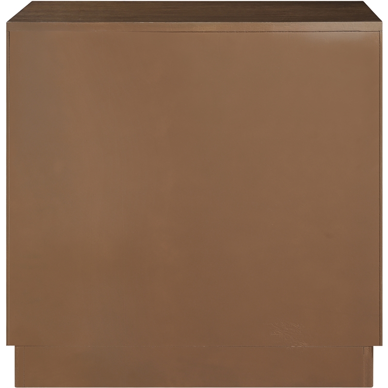 Meridian Furniture Scallop Brown Oak Veneer Night Stand