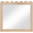 Meridian Furniture Scallop Natural Oak Veneer Mirror