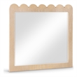 Meridian Furniture Scallop Natural Oak Veneer Mirror
