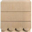 Meridian Furniture Scallop Natural Oak Veneer Night Stand