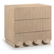 Meridian Furniture Scallop Natural Oak Veneer Night Stand