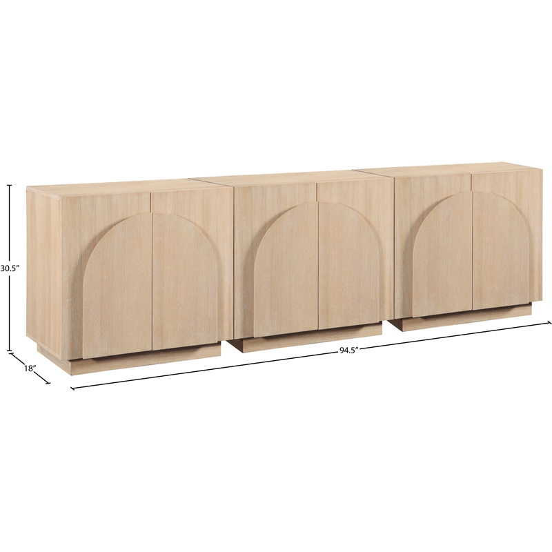 Meridian Furniture Navona Natural Oak Veneer Sideboard/Buffet