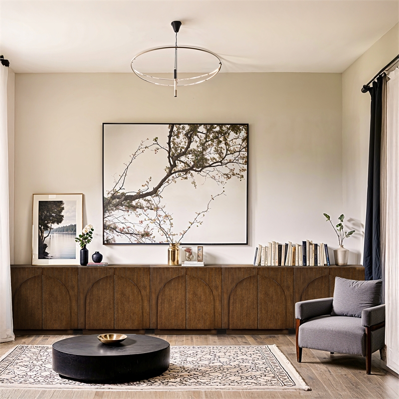 Meridian Furniture Navona Brown Oak Veneer Sideboard/Buffet