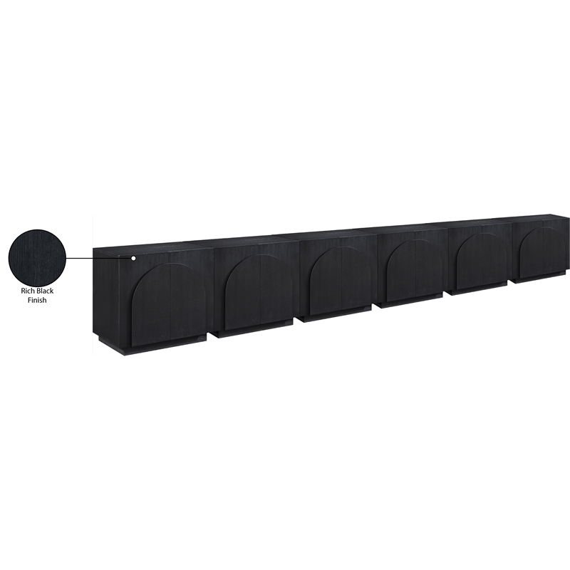 Meridian Furniture Navona Black Oak Veneer Sideboard/Buffet
