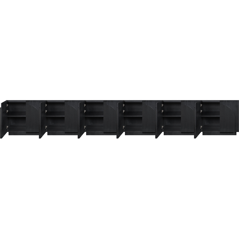 Meridian Furniture Navona Black Oak Veneer Sideboard/Buffet