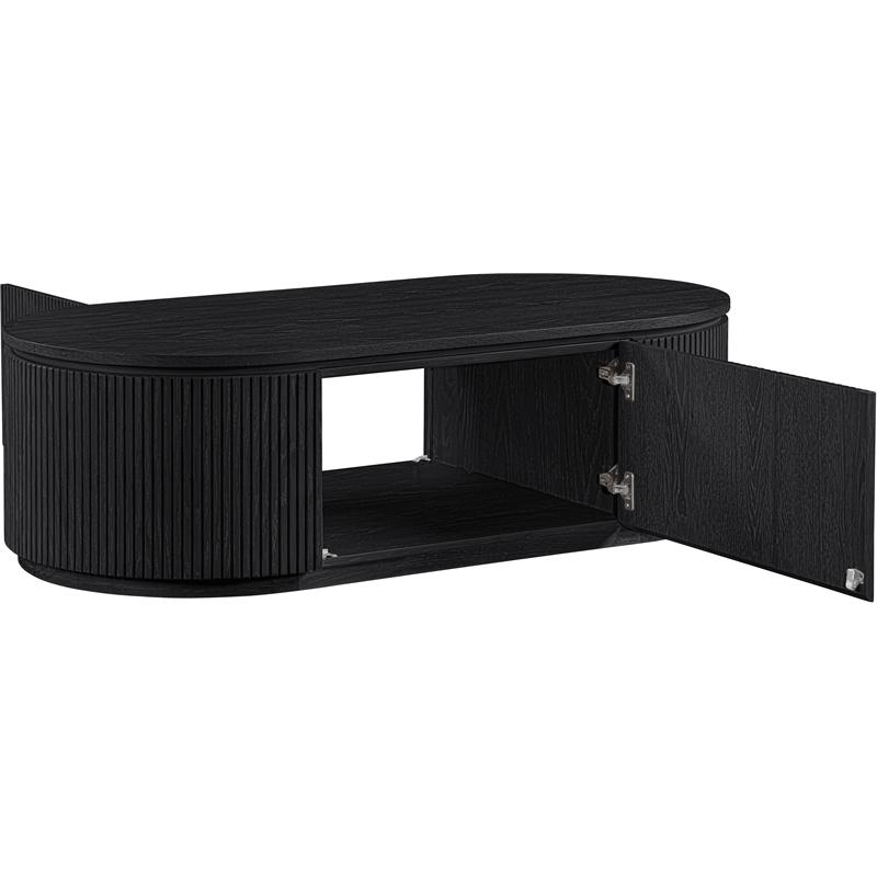 Meridian Furniture Moana Black Wood Storage Coffee Table