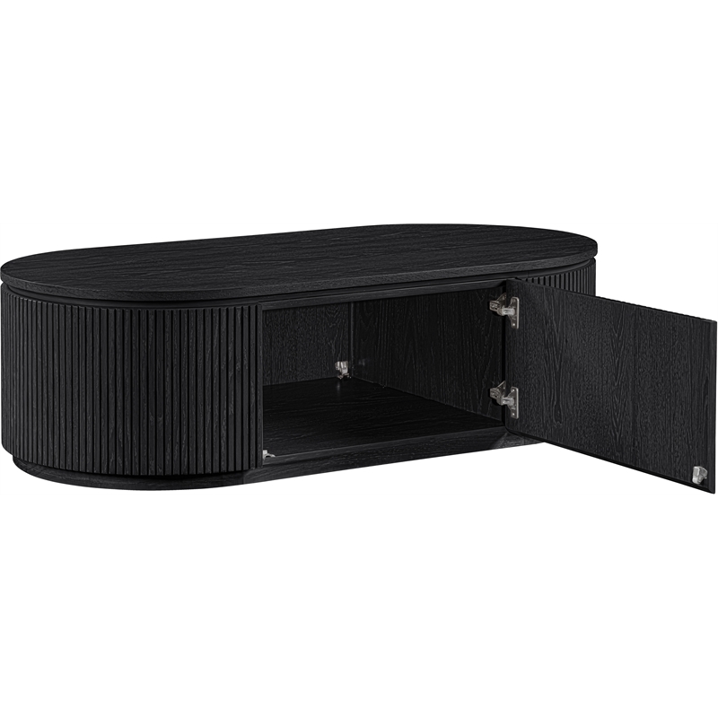 Meridian Furniture Moana Black Wood Storage Coffee Table