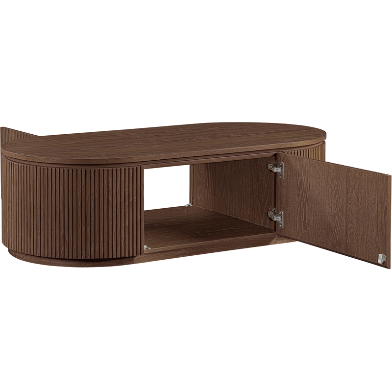 Meridian Furniture Moana Brown Wood Storage Coffee Table