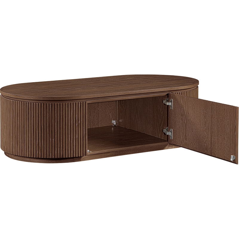Meridian Furniture Moana Brown Wood Storage Coffee Table