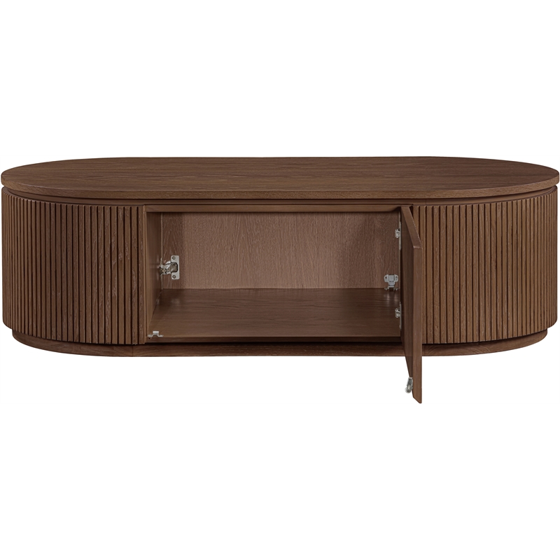 Meridian Furniture Moana Brown Wood Storage Coffee Table