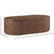 Meridian Furniture Moana Brown Wood Storage Coffee Table