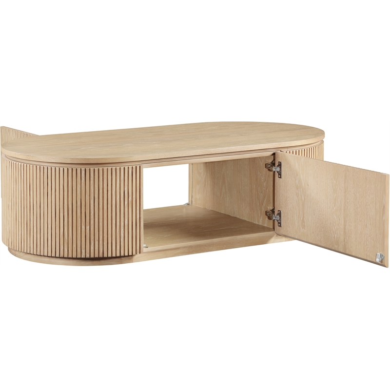 Meridian Furniture Moana Natural Wood Storage Coffee Table