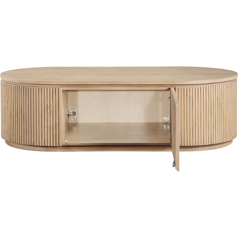 Meridian Furniture Moana Natural Wood Storage Coffee Table