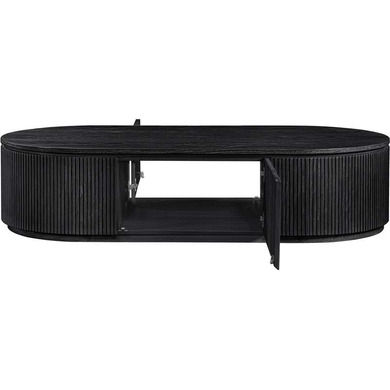 Meridian Furniture Moana Black Wood Storage Coffee Table