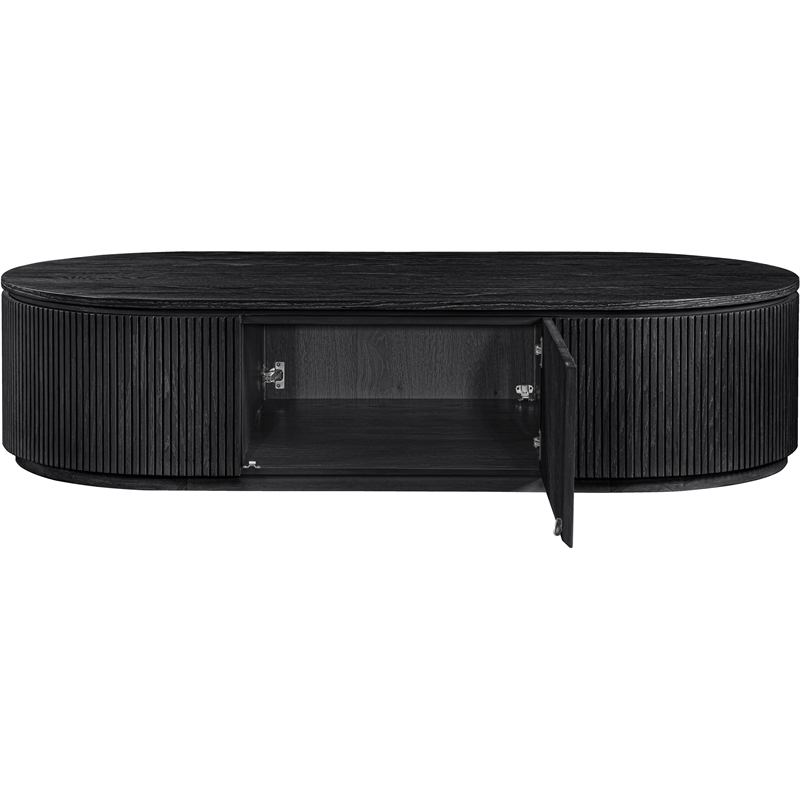 Meridian Furniture Moana Black Wood Storage Coffee Table