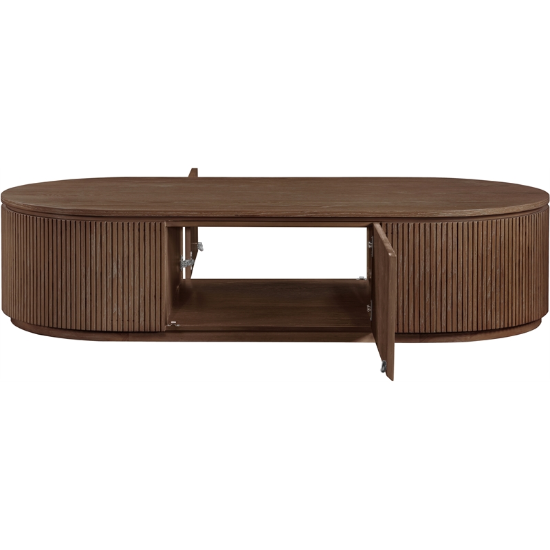Meridian Furniture Moana Brown Wood Storage Coffee Table
