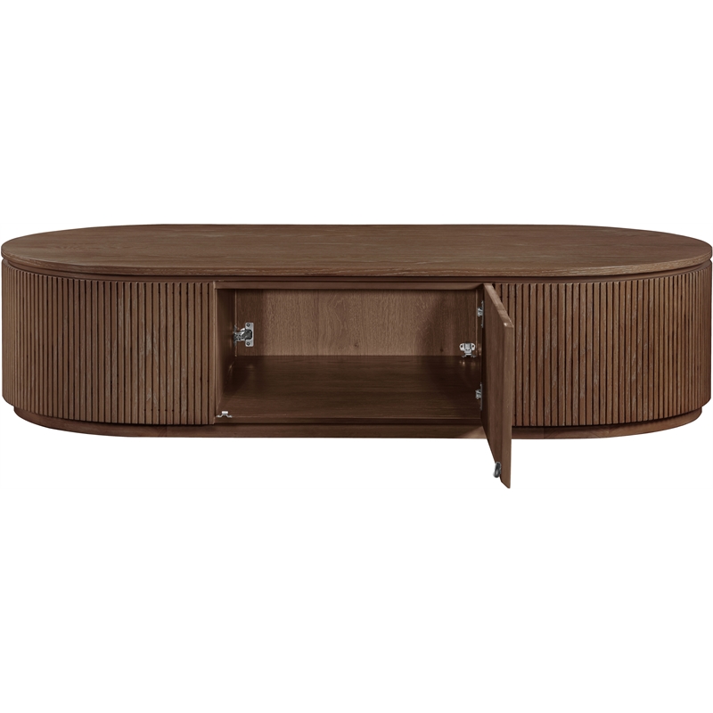 Meridian Furniture Moana Brown Wood Storage Coffee Table