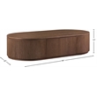 Meridian Furniture Moana Brown Wood Storage Coffee Table