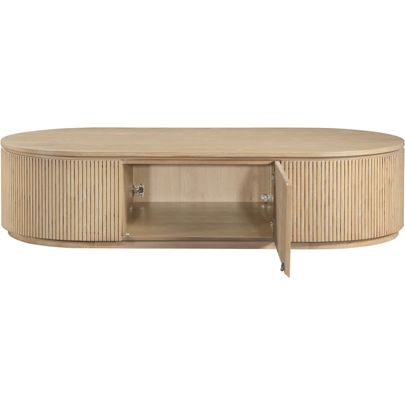 Meridian Furniture Moana Natural Wood Storage Coffee Table