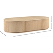 Meridian Furniture Moana Natural Wood Storage Coffee Table