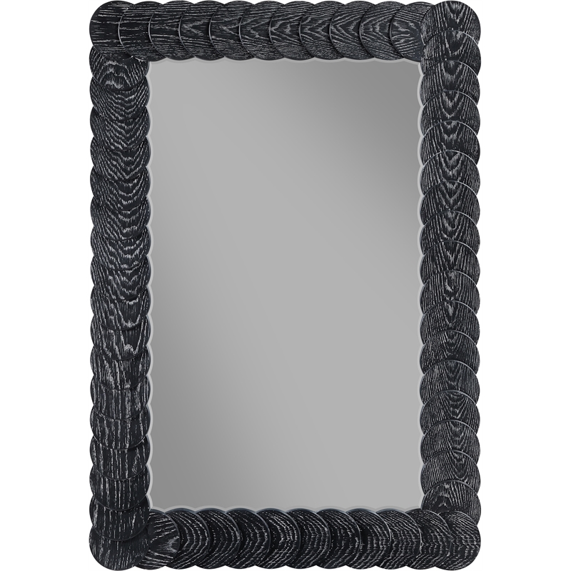 Meridian Furniture Revolve Black Oak Veneer Mirror