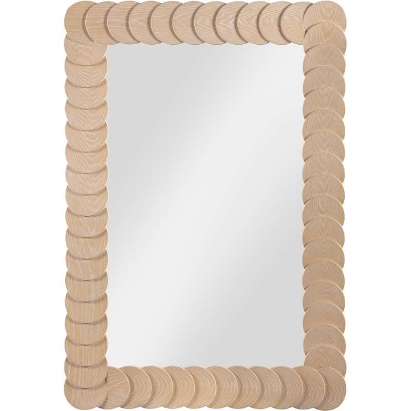 Meridian Furniture Revolve Natural Oak Veneer Mirror