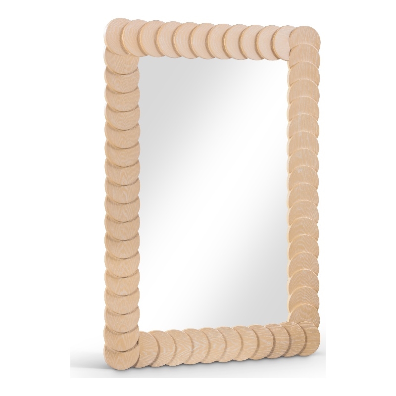 Meridian Furniture Revolve Natural Oak Veneer Mirror