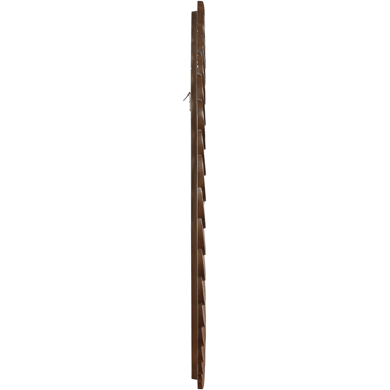 Meridian Furniture Revolve Brown Oak Veneer Mirror