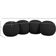 Meridian Furniture Apollo Black Boucle Fabric Bench