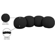 Meridian Furniture Apollo Black Boucle Fabric Bench