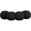 Meridian Furniture Apollo Black Boucle Fabric Bench