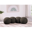 Meridian Furniture Apollo Brown Boucle Fabric Bench
