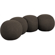 Meridian Furniture Apollo Brown Boucle Fabric Bench